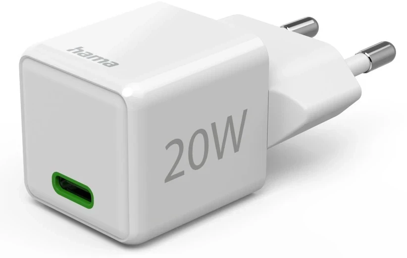Hama USB-C Super-Mini-Charger 20W PD/ Qualcomm Weiß
